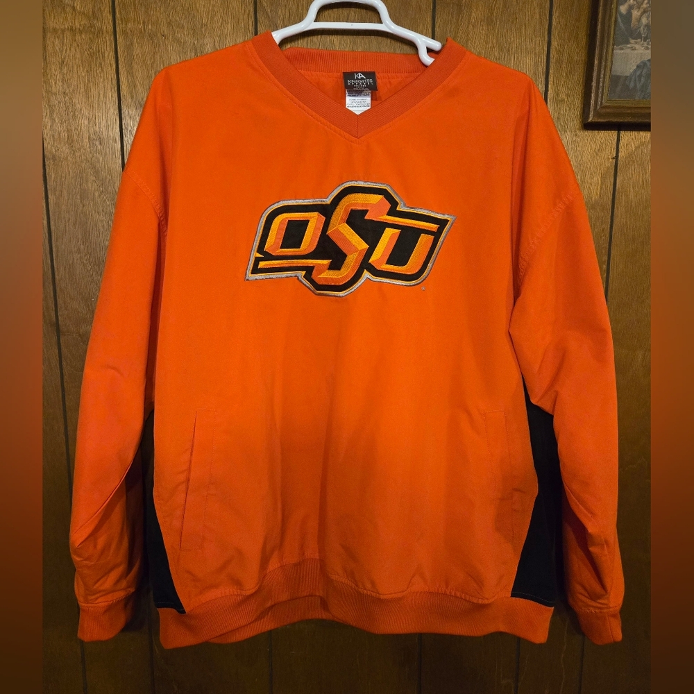 Oklahoma State (OSU) Cowboys collage team Windbreaker 2XL Pullover Orange/Black